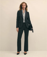 Women The Essentials Brooks Brothers Stretch Wool Flare Leg Trousers - Brooks Brothers Outlet