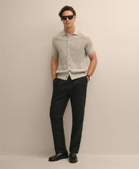 Men The Pleated Linen-Cotton Pants - Brooks Brothers Outlet