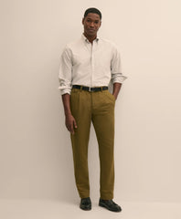 Men The Pleated Linen-Cotton Pants - Brooks Brothers Outlet