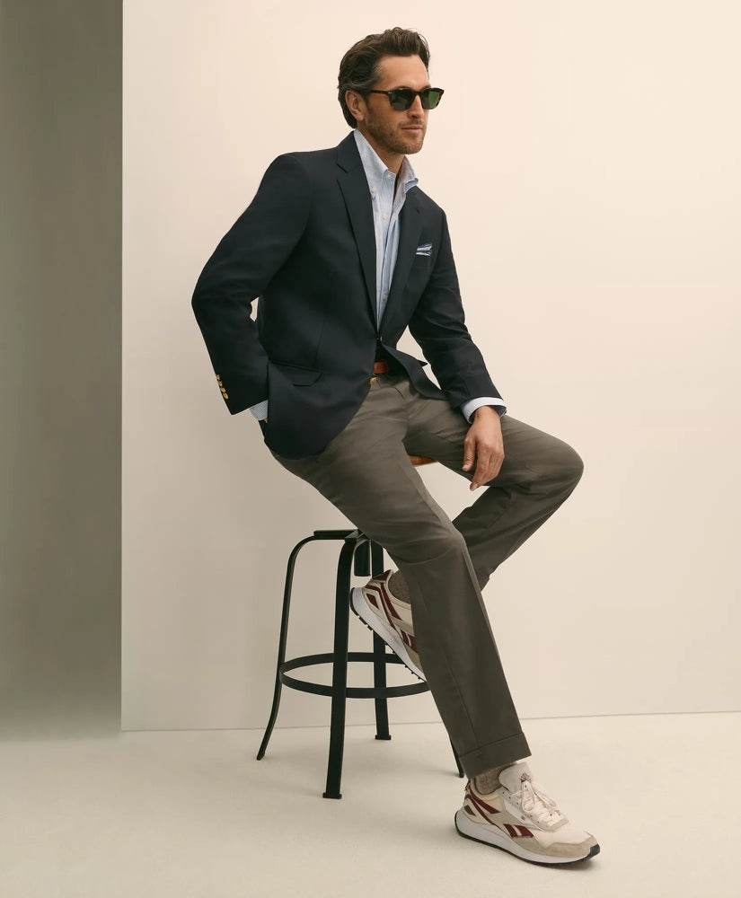 Tailored Traditional Fit Wool 1818 Blazer - Brooks Brothers Discount