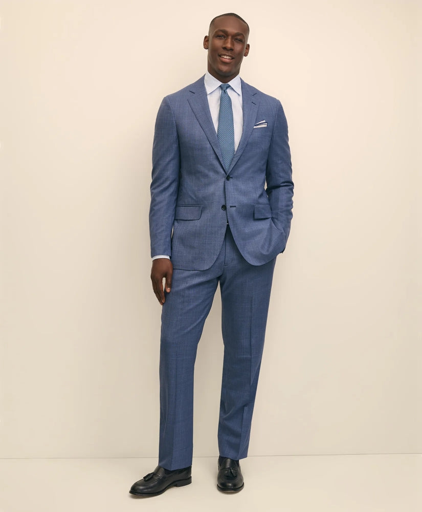 Tailored Traditional Fit Wool Check 1818 Suit - Brooks Brothers For sale