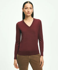 Women Ultimate Merino Wool V-Neck Sweater - Brooks Brothers Near me