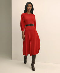 Sale Viscose Blend Shirred-Sleeve Dress - Brooks Brothers Near me