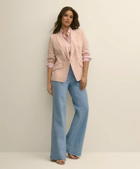 Women Viscose Melange Tweed Double-Breasted Jacket - Brooks Brothers