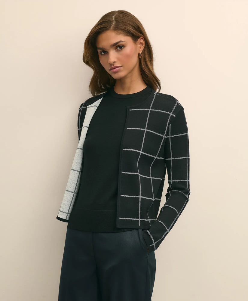 Sale Windowpane Open Cardigan - Brooks Brothers Online