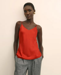 Sale V-Neck Cami in Washable Silk Charmeuse - Brooks Brothers On sale