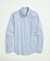 Men Washed Cotton Seersucker Button-Down Collar, Stripe Sport Shirt - Brooks Brothers For sale