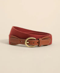 Men Webbed Leather-Accent Belt - Brooks Brothers Discount