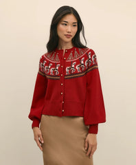 Sale Women's Lunar New Year Merino-Wool-Blend Cardigan - Brooks Brothers US