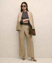 Sale Wool-Blend Wide-Leg Pants - Brooks Brothers US