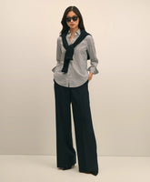 Women Wool Flannel High Waisted Wide-Leg Pant - Brooks Brothers For sale