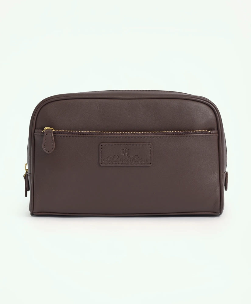 Men Large Leather Dopp Kit