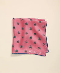 Men Silk Equestrian Motif Pocket Square - Brooks Brothers On sale