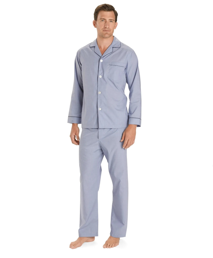 Men Wrinkle-Resistant Broadcloth Pajamas - Brooks Brothers For sale