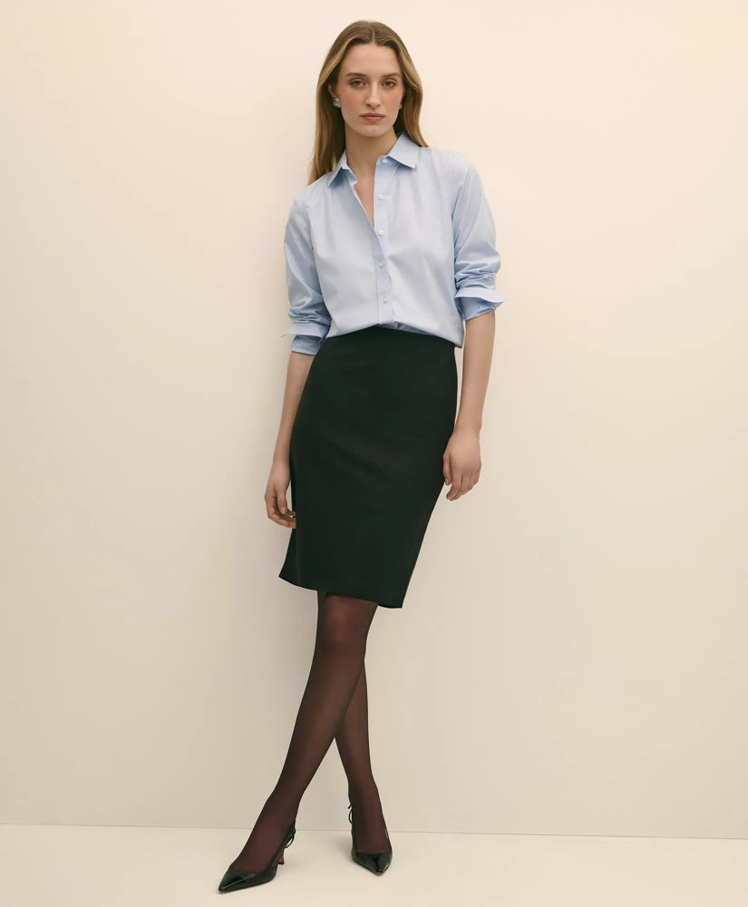Women The Essentials Brooks Brothers Stretch Wool Pencil Skirt - Brooks Brothers Outlet