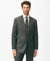Men Classic Fit Wool Windowpane 1818 Suit