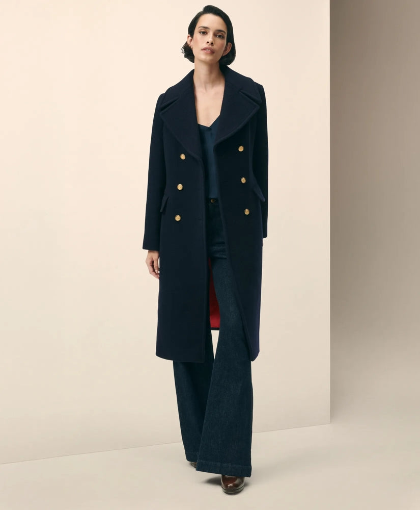 Women Wool Officer Coat - Brooks Brothers For sale