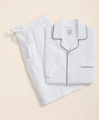 Men Cotton Broadcloth Short Pajamas - Brooks Brothers Gift