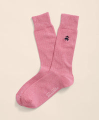Men Cotton Blend Ribbed Socks with Embroidered Golden Fleece - Brooks Brothers sale