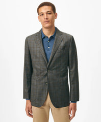 Sale Slim Fit Gingham Sport Coat in Wool - Brooks Brothers Outlet