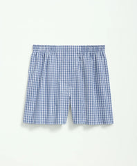 Sale Cotton Broadcloth Mini Checked Boxers - Brooks Brothers Outlet