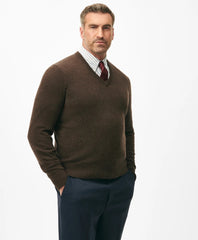 Men Big & Tall 3-Ply Cashmere V-Neck Sweater - Brooks Brothers Gift