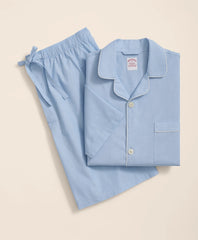 Men Cotton Broadcloth Short Pajamas - Brooks Brothers US