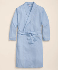 Men Cotton Broadcloth Robe - Brooks Brothers