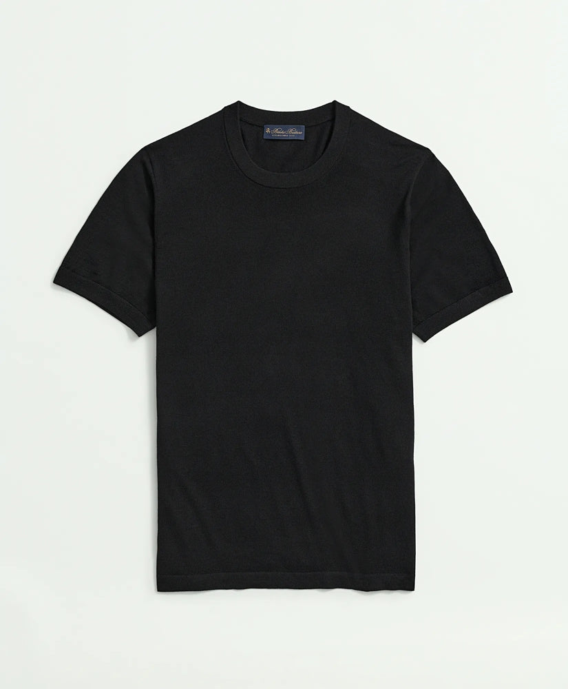 Men Lightweight Luxe All-Season Sweater, Short Sleeve Crewneck - Brooks Brothers US