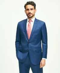 Tailored Traditional Fit Wool Sharkskin 1818 Suit - Brooks Brothers On sale