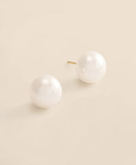 Women 14k Gold Pearl Stud Earrings - Brooks Brothers Gift