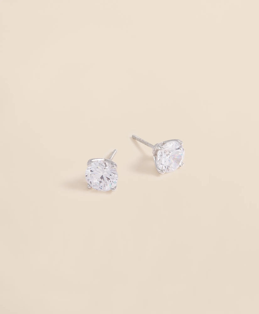 Women 3 CT. Lab-Grown Diamond 14k Gold Stud Earrings - Brooks Brothers On sale