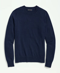 Men 3-Ply Cashmere Crewneck Saddle Shoulder Sweater - Brooks Brothers Outlet