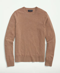 Men 3-Ply Cashmere Crewneck Saddle Shoulder Sweater - Brooks Brothers Outlet