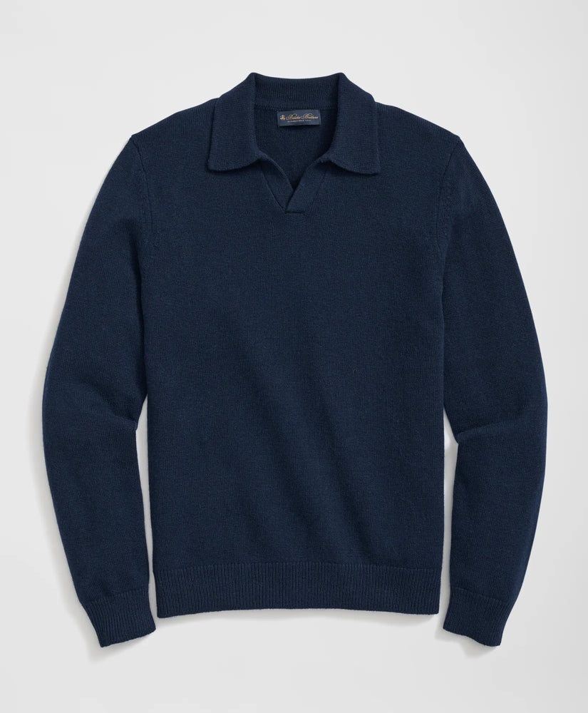 Men 3-Ply Cashmere Jonny Collar Polo Sweater - Brooks Brothers sale