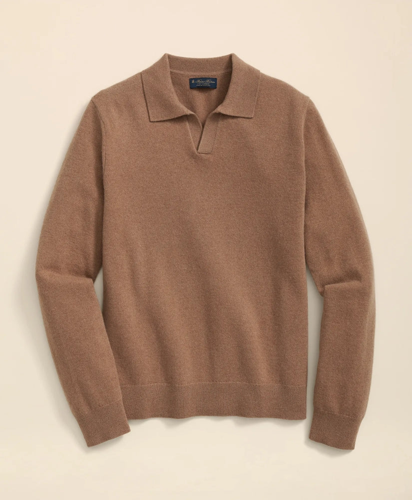 Men 3-Ply Cashmere Jonny Collar Polo Sweater - Brooks Brothers sale
