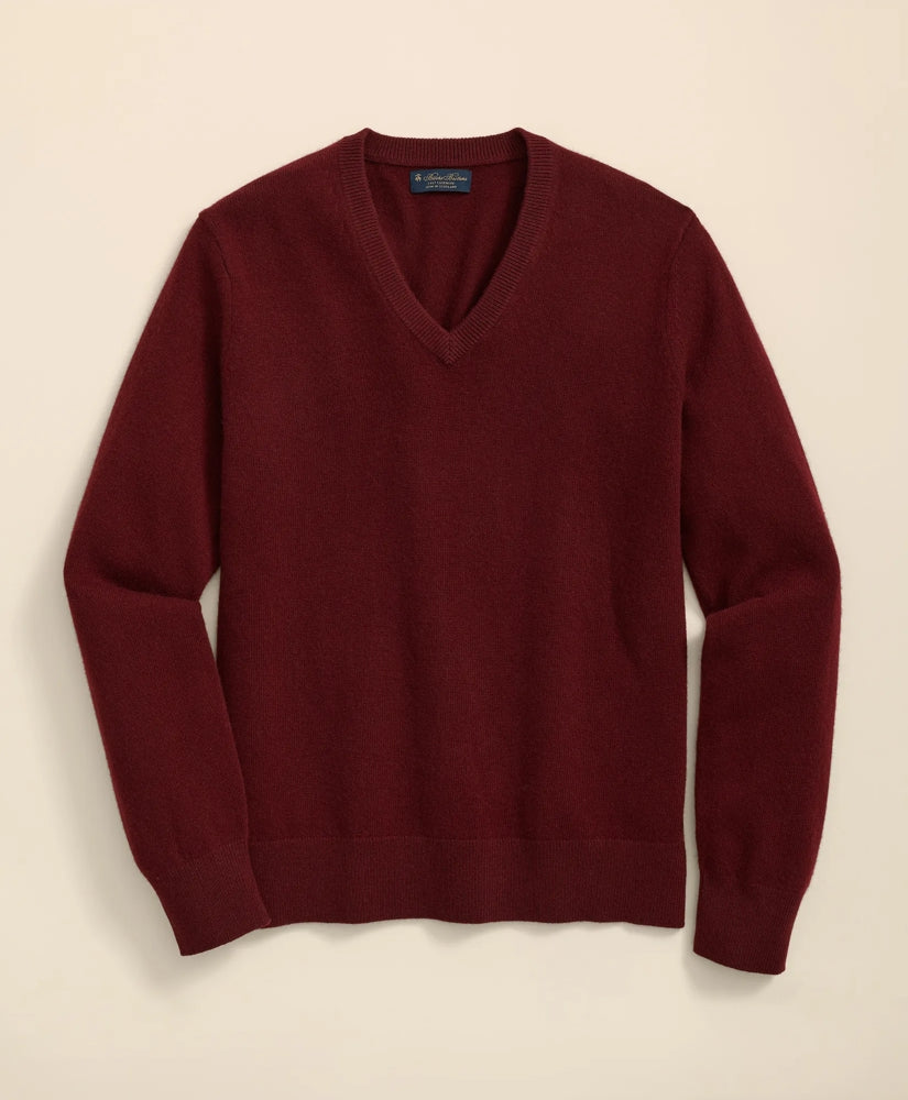 Men 3-Ply Cashmere V-Neck Sweater - Brooks Brothers On sale