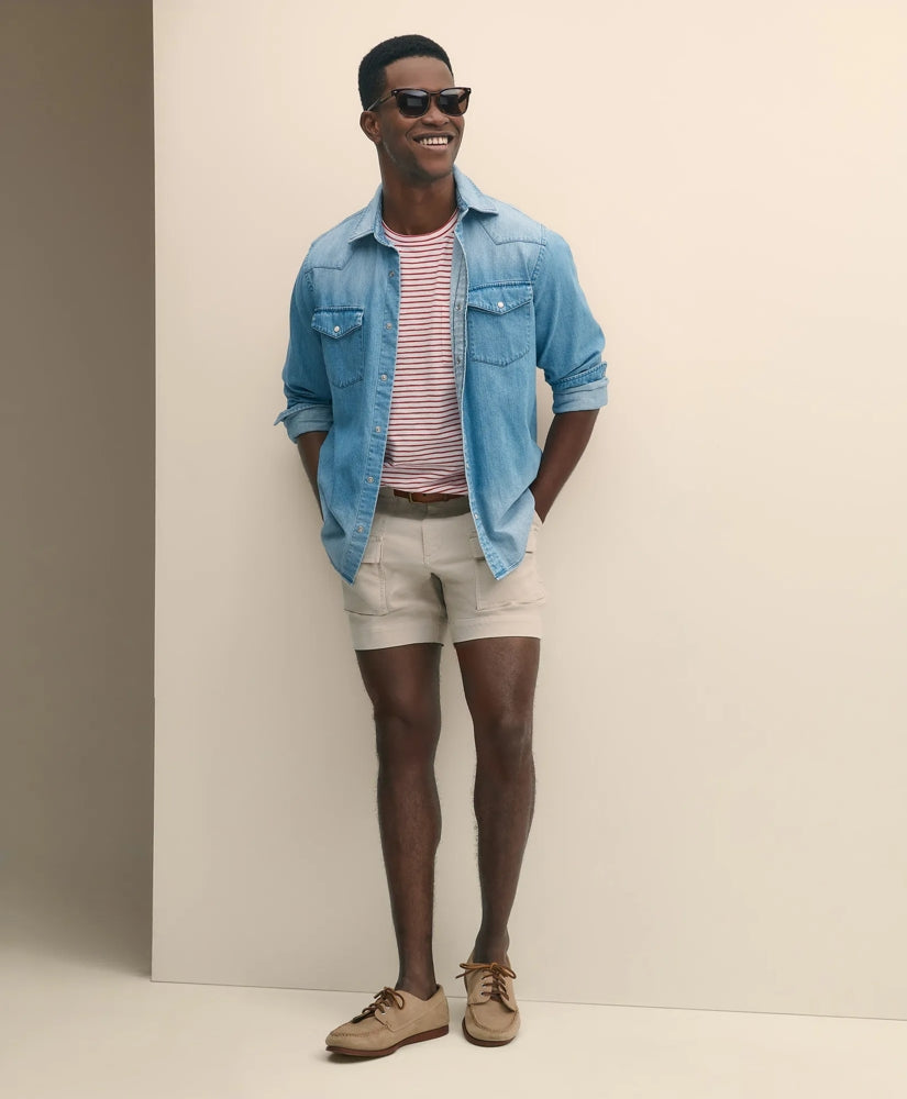 Sale 6.5" Cotton Canvas Camp Shorts - Brooks Brothers On sale