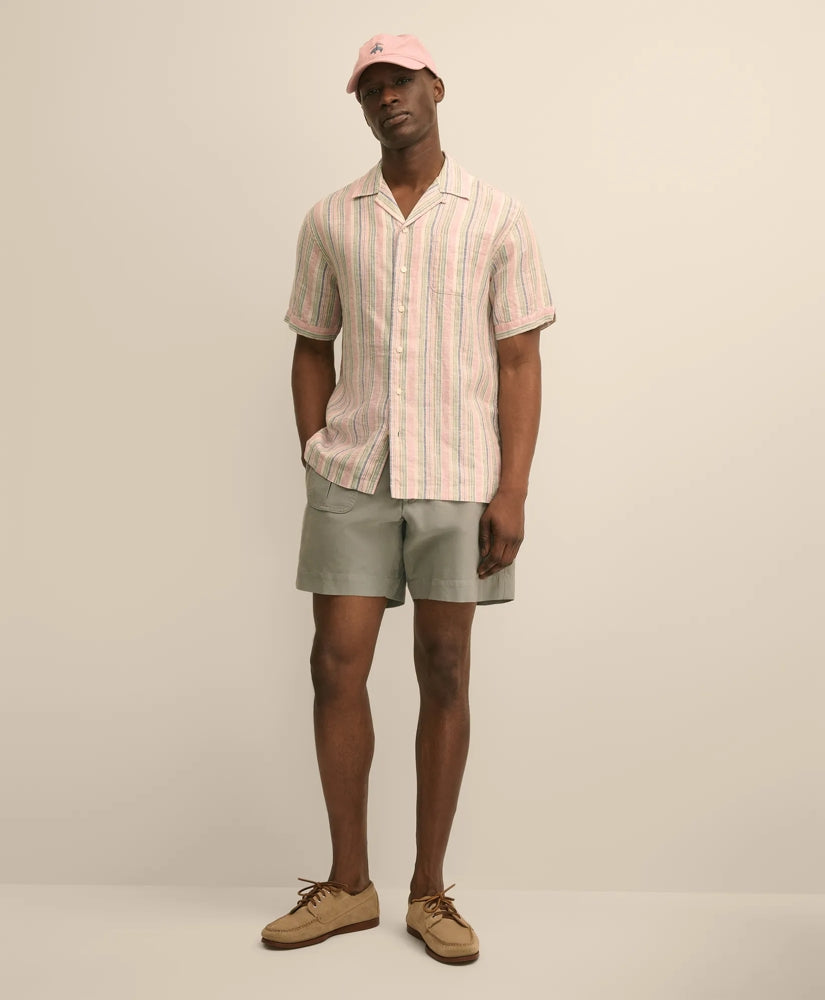 Men 7" Cotton Blend Paratrooper Shorts - Brooks Brothers Outlet