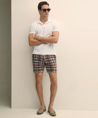 Sale 7" Cotton Madras Shorts - Brooks Brothers Outlet