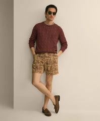 Men 7" Cotton Paisley Print Shorts - Brooks Brothers Near me