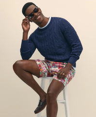 Sale 7" Cotton Patchwork Madras Shorts - Brooks Brothers sale