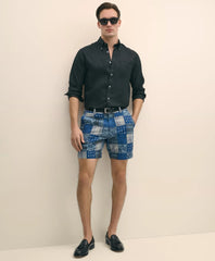 Sale 7" Cotton Patchwork Madras Shorts - Brooks Brothers Gift