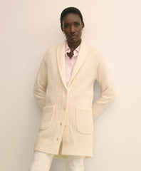 Sale Alpaca-Wool Blend Shawl Collar Tunic Cardigan - Brooks Brothers On sale