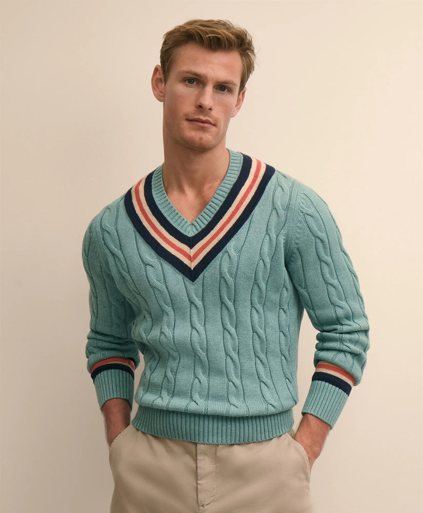 Men Archive Tennis Sweater in Supima - Brooks Brothers For sale