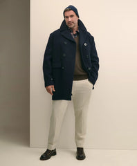 Men Big & Tall Classic Wool Pea Coat
