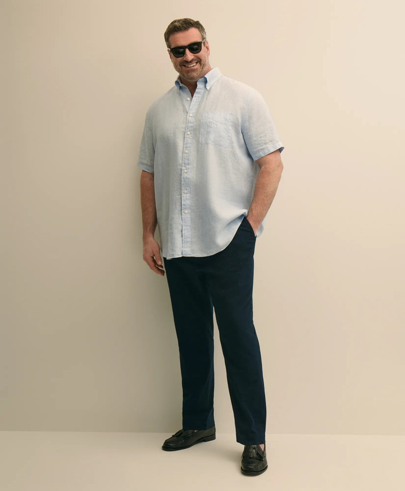 Men Big & Tall Cotton Seersucker Pants - Brooks Brothers