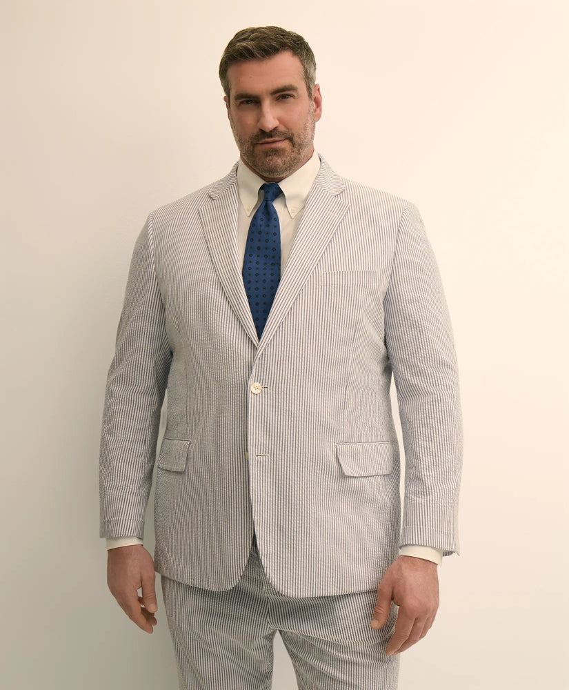 Men Big & Tall Cotton Seersucker Sport Coat - Brooks Brothers Near me