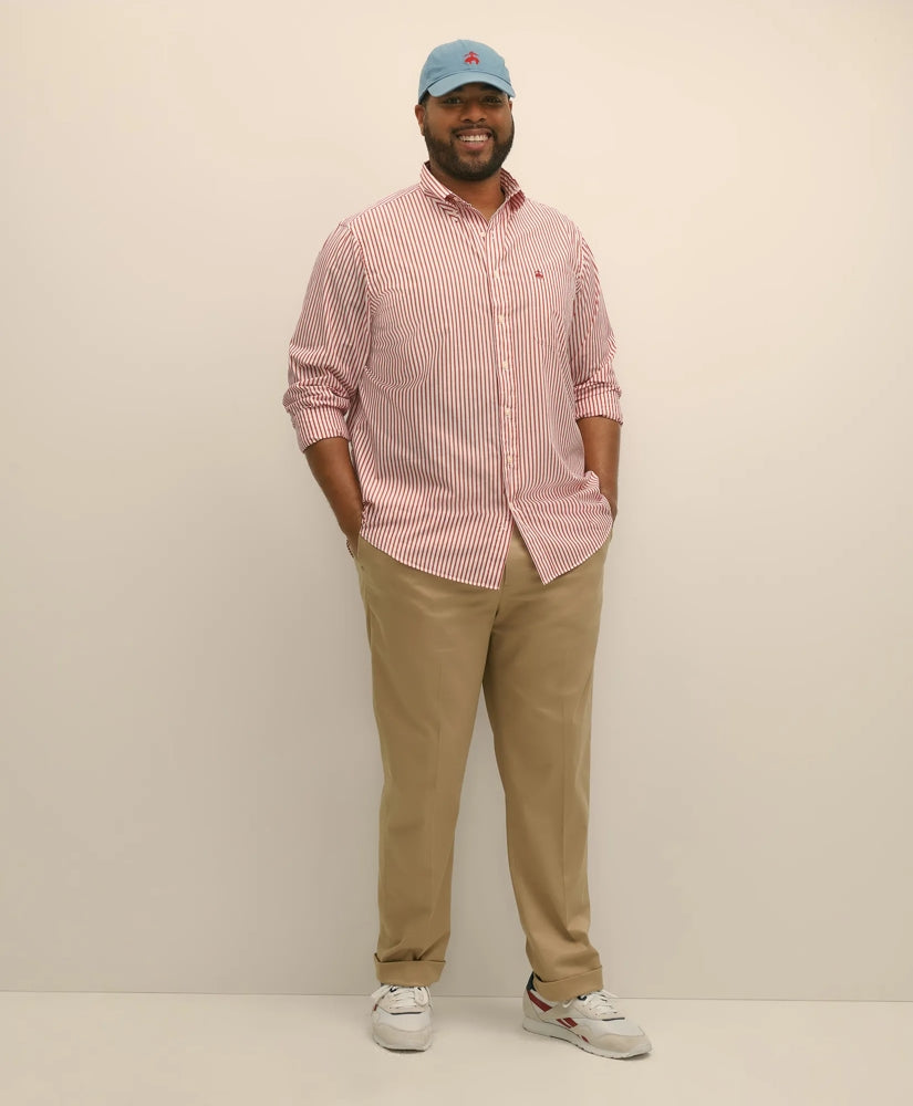 Men Big & Tall Friday Shirt, Poplin Bengal Stripe