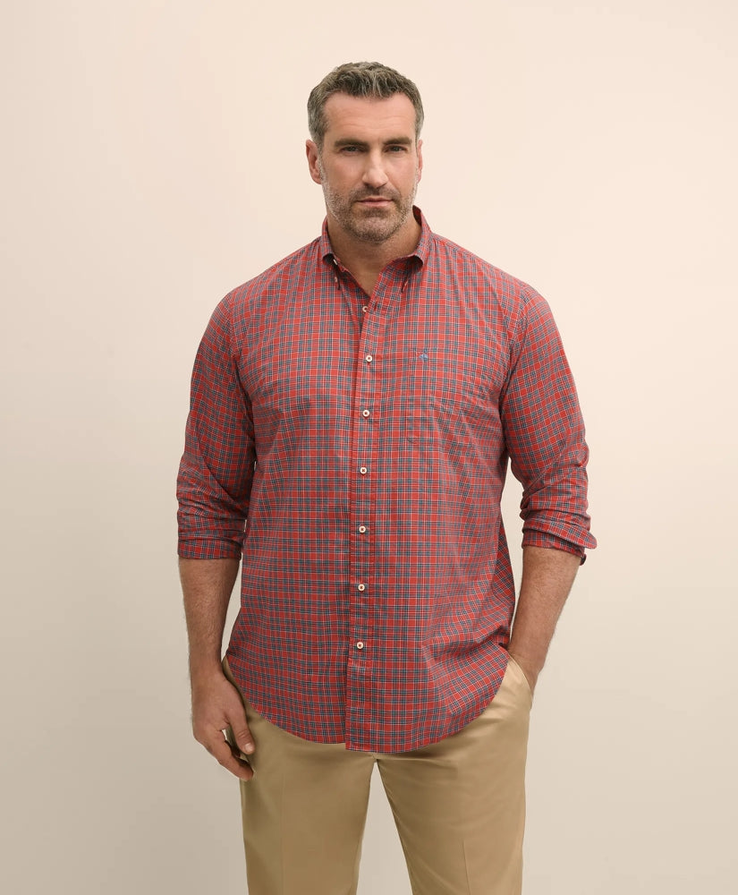 Sale Big & Tall Friday Shirt, Poplin Tartan - Brooks Brothers US